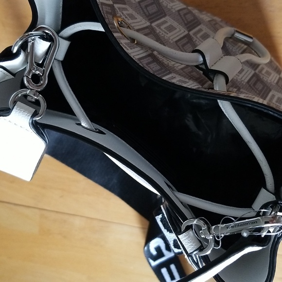Karl Lagerfeld Paris White Adele Bucket Bag - Picture 7 of 13